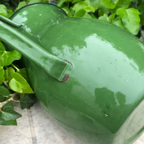 Green enamel pitcher 3L used in very good condition