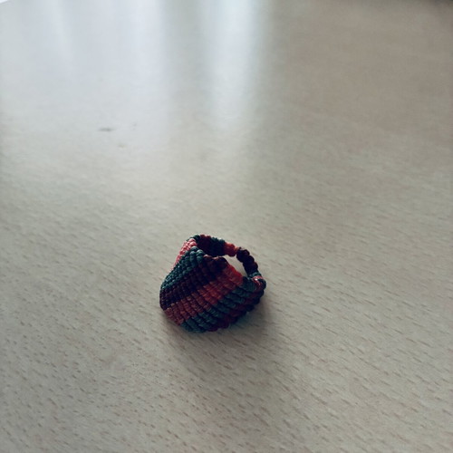 Knitted ring, multicolored