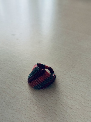 Knitted ring, multicolored