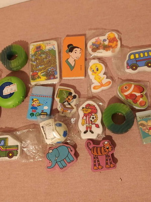 Old erasers lot 2 new