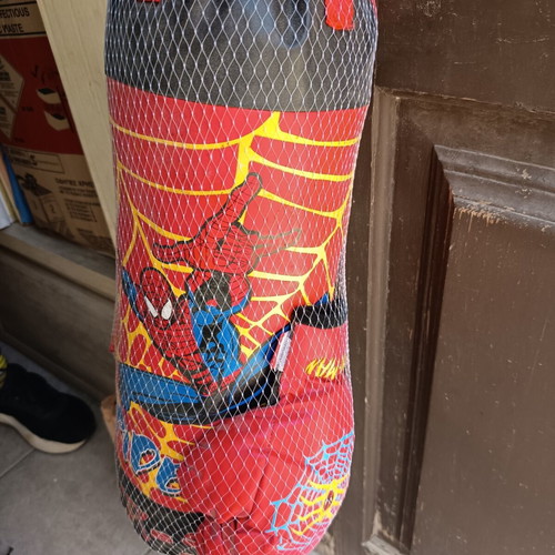 Spiderman boxing bag with gloves for kids, new