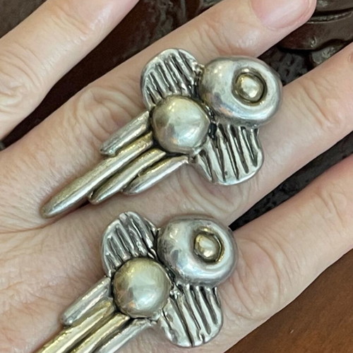 Antique Branded Silver Earrings 925 Used