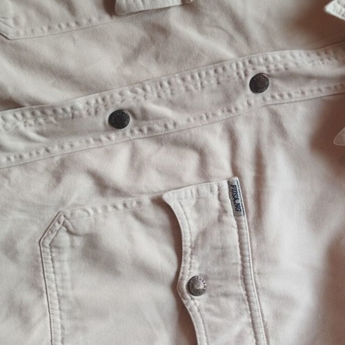 Men's cotton winter shirts size L, like new, beige and blue, set of two