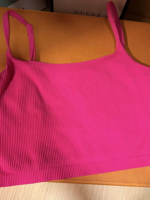 Decoro crop top used, fuchsia, sizes S/M