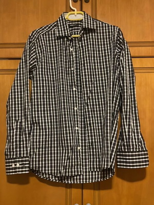 Makis Tselios medium regular fit shirt like new, black and white