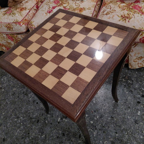 Chess table handmade walnut new