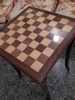 Chess table handmade walnut new