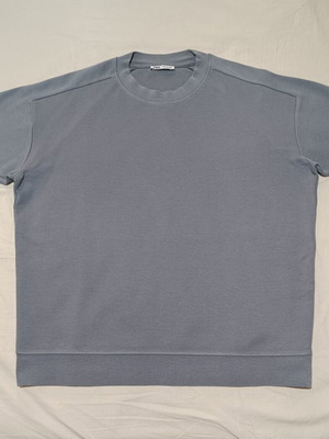 Zara Man Heavyweight Short-Sleeve Sweatshirt like new, gray ciel