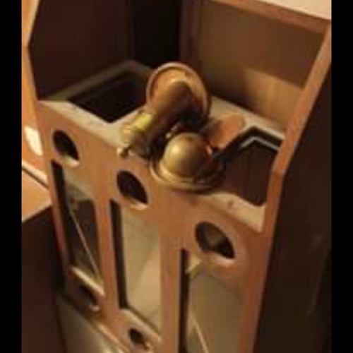 Coffee mill silos used with copper scoops