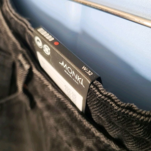 Monki high-waisted black jeans new, size M