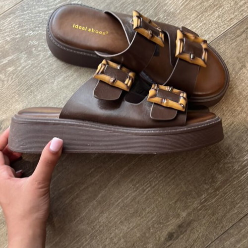 Slippers new, size 39, brown