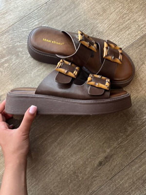 Slippers new, size 39, brown