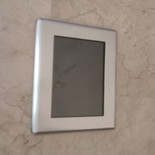 Photo frame 19x24 cm like new, plastic with glass and velvet backing