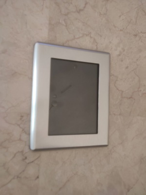 Photo frame 19x24 cm like new, plastic with glass and velvet backing