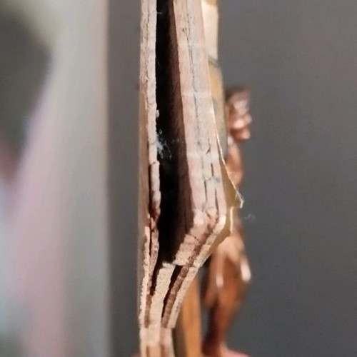Catholic cross used, old with wood damage