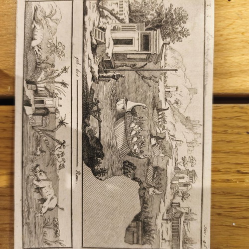 Engravings set of 3 used