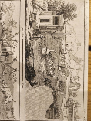 Engravings set of 3 used