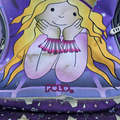 Polo Glow Princess school trolley bag used, purple