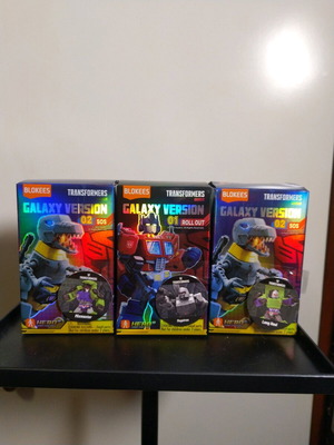 Transformers Blokees Galaxy Version Megatron, Mixmaster and Long Haul like new