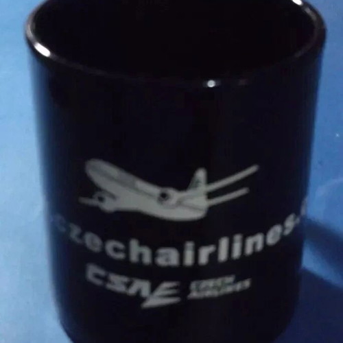 Vintage CSA Czech Airlines Ceramic Mug used by Paolo Roncci Collezione Italia