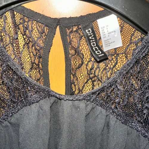H&M Women's Black Evening Blouse Size S Like New