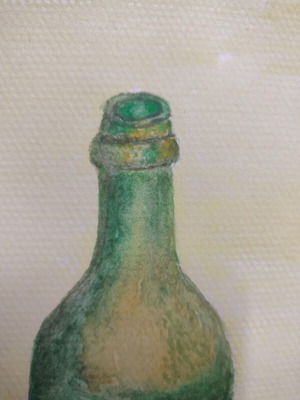 Watercolor painting new, bottle