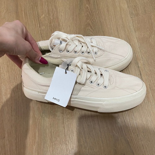 Mango sneakers new, beige, size 40, athletic