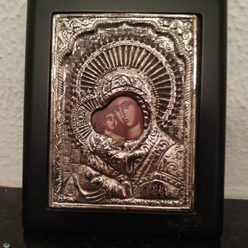 Silver icon of Panagia