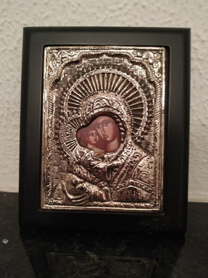 Silver icon of Panagia