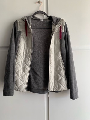 Quechua γυναικείο hybrid φούτερ με κουκούλα σαν καινούργιο, μέγεθος M, άσπρο και γκρι