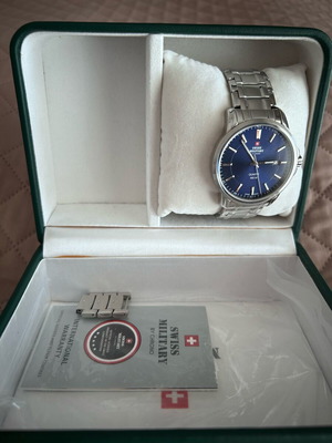 Swiss Military by Chrono men's watch like new, blue and silver