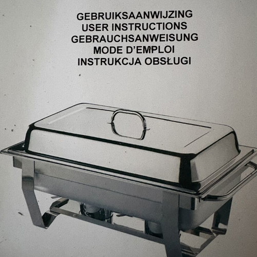 Bain Marie Hendi chafing dish 9 lt inox with removable lid new