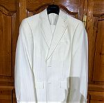  Pierre Cardin κοστούμι σπασμένο λευκο Νο 48