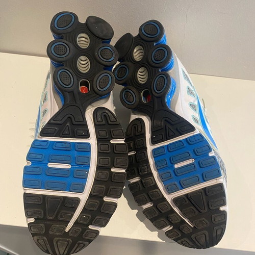 Nike Shox Qualify 2 athletic shoes used, size 42, white and blue