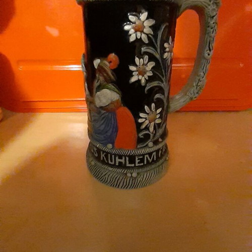Original King beer stein used, vintage German collectible