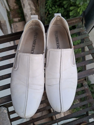 Lumberjack white leather slip-on loafers men's used size 42