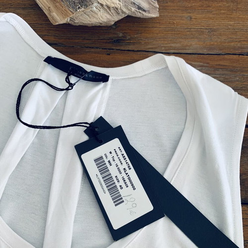 Kai-aakmann asymmetrical blouse new, white