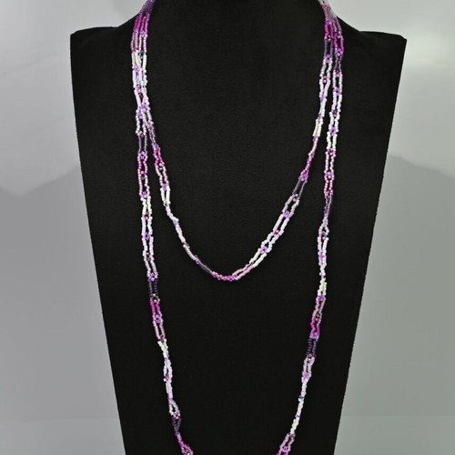 Delica Beaded Necklace made to order, purple