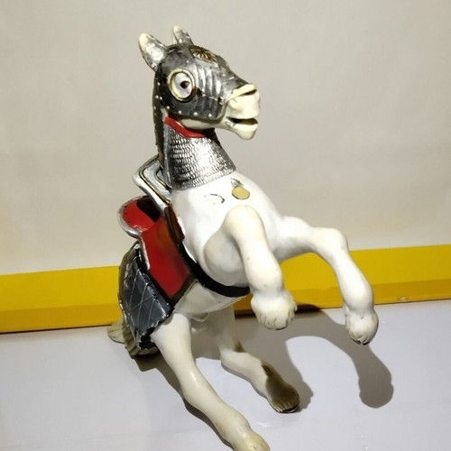 Papo reared up armored horse figure, fantasy world medieval knights