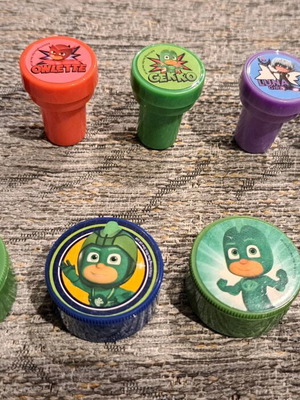 PJ MASKS school supplies new with stamps and sharpeners