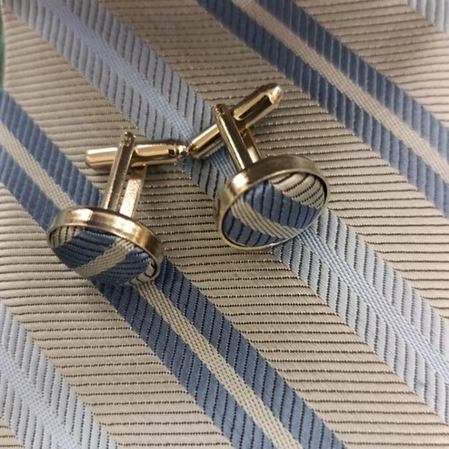 Tie set with cufflinks new gray and blue