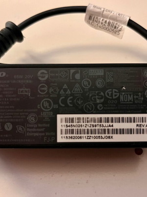 Lenovo Charger 65w 20v like new