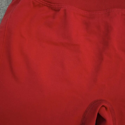 High-waisted dark red sports shorts like new, butt lift design, size S