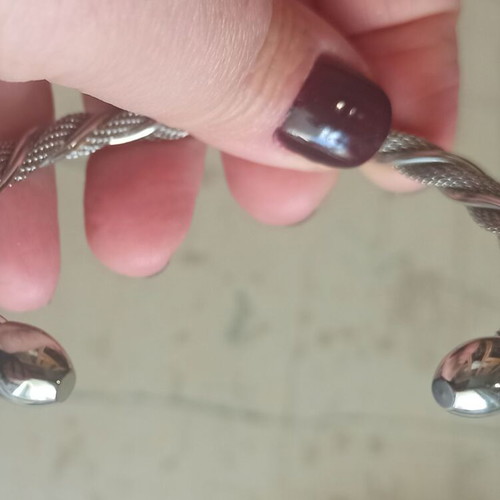 Loisir Women's Stainless Steel Bracelet Cuff New Silver