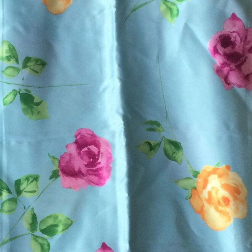 Satin fabric with floral pattern new, 1.5m x 1.5m