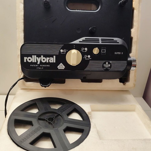 Rollybral Super 8 vintage film projector, made in Italy