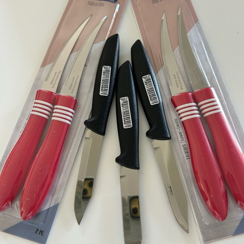 Tramontina knives sealed pack of 10, red and black