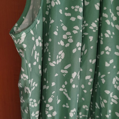 Shein long dress S size like new, green with white details
