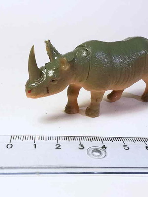Rhinoceros plastic toy figure used