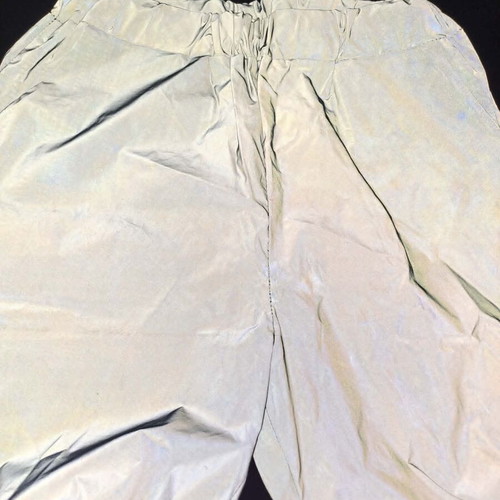 Reflective grey nylon pants, small size